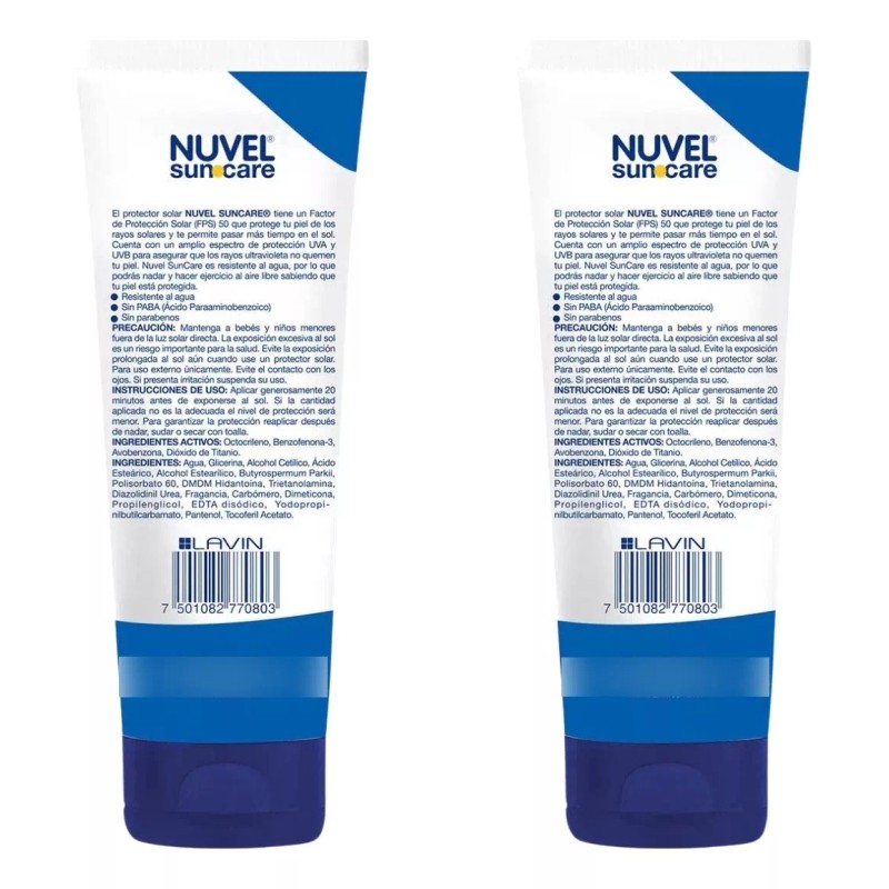 Nuvel 2 Protector Solar Fps 50, Nuvel Suncare 120ml