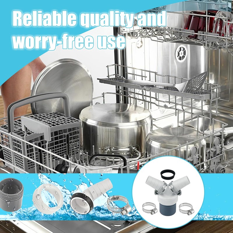 filheraze Washing Machine PP Drain Connection, Dishwasher, Washing Machine, Dryer,