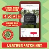 World's Okayest Land Surveyor - Leather Black Patch Engraved Trucker