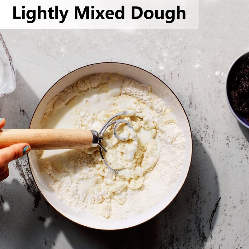 Danish Dough Whisk, Dutch Style Bread Whisk For Sourdough Cooking