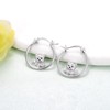 Yorkie Earrings 925 Sterling Silver Yorkie Dog Hoop Earrings Cute