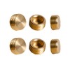Quickun Brass Fitting 1/2" Brass Hex Plug Pipe Fitting, Internal