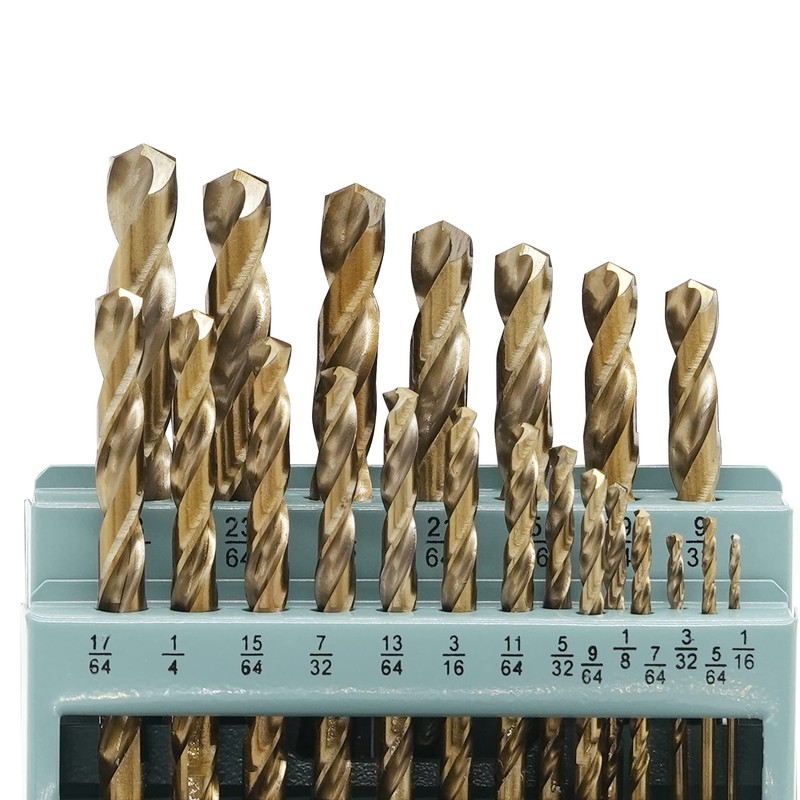 GMTOOLS 21Pcs Cobalt Drill Bits Set, M35 HSS, 135 Degree