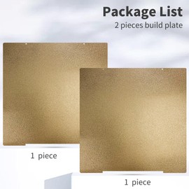 Upgraded 2 Packs Prusa I3 MK4 MK3 MK3S+ Core One PEI Build Plate,254x241mm/ 10x9.5inch Double Sides Textured Platform Flexible Removal Spring Steel Sheet for Prusa 3D Printer