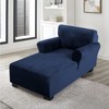 FantasDecor Velvet Chaise Lounge Cover Stretch Double Arm Chair Slipcover