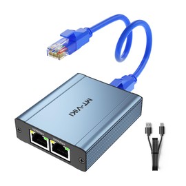 MT-VIKI Ethernet Splitter 1 to 3 High Speed 1000Mbps, Gigabit Dual RJ45 Splitter Adapter for Cat5/5e/6/7/8 Cable [3 Devices Simultaneously Networking]