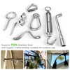 WAYSKA String Light Hanging Kit with 250FT Nylon Coated Stainless