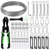 OCR 185PCS Wire Rope Kit, 114FT Stainless Steel Wire Cable
