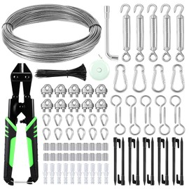 OCR 185PCS Wire Rope Kit, 114FT Stainless Steel Wire Cable