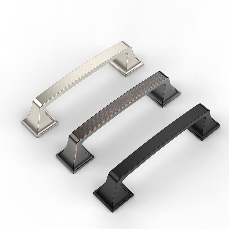 Amerdeco 10 Pack Brushed Satin Nickel 3.75 Inch(96mm) Hole Centers