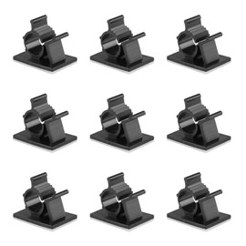 GWHOLE 60 Pcs Adjustable Adhesive Cable Clips Cord Organizer Wire Management for Car, Office and Home