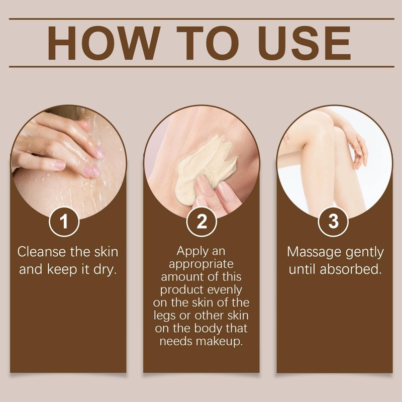 100ML Long Wear Waterproof Concealer,Leg Makeup Coverage,Waterproof Body Foundation&Bo-dy Concealer,Leg