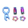 RISK 7pcs Titanium Alloy Bicycle Presta Valve Cap Strong Hardness