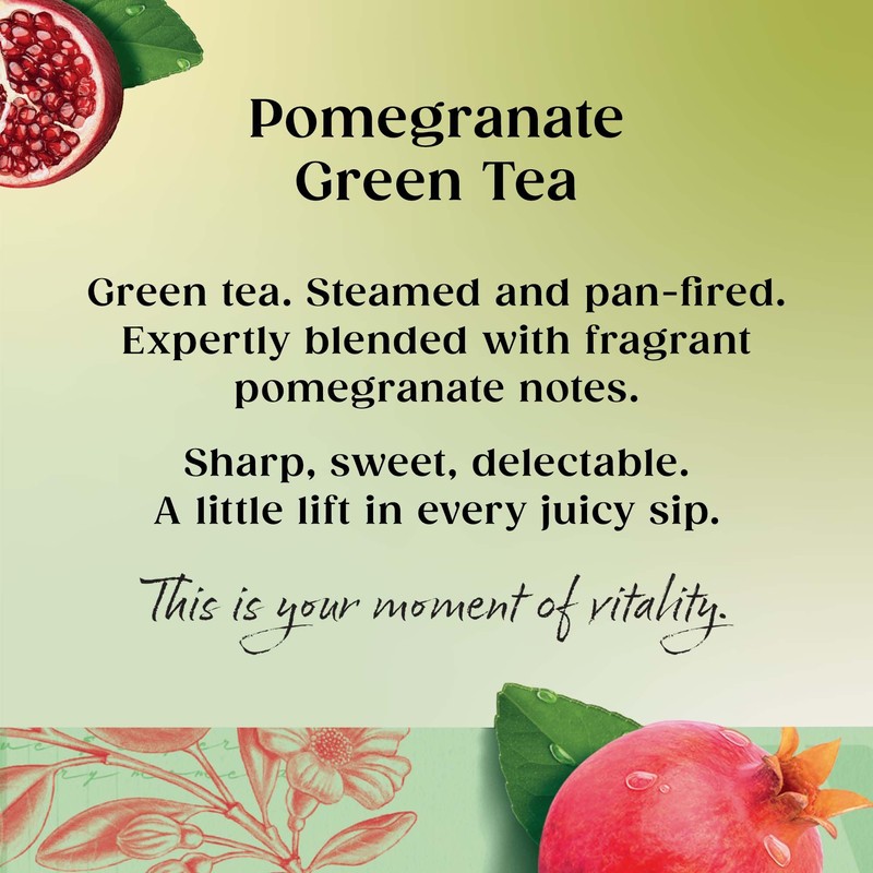 Twinings Green Tea & Pomegranate 80 Tea Bags (Multipack of