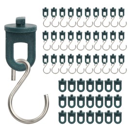 Pack of 80 Greenhouse Clips with S-Hooks, Hanging Devices for Greenhouse, Greenhouse Accessories, Metal, Sturdy Plant Holder, Greenhouse Clips, Plastic with Hooks, Stainless Steel for Greenhouse