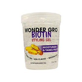 Wonder Gro Biotin Hair Styling Gel, 32 fl oz - Non-Flaking, Alcohol-Free