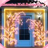 Glooglitter 2 Pcs Cherry Blossom LED Tree Branch Lights for