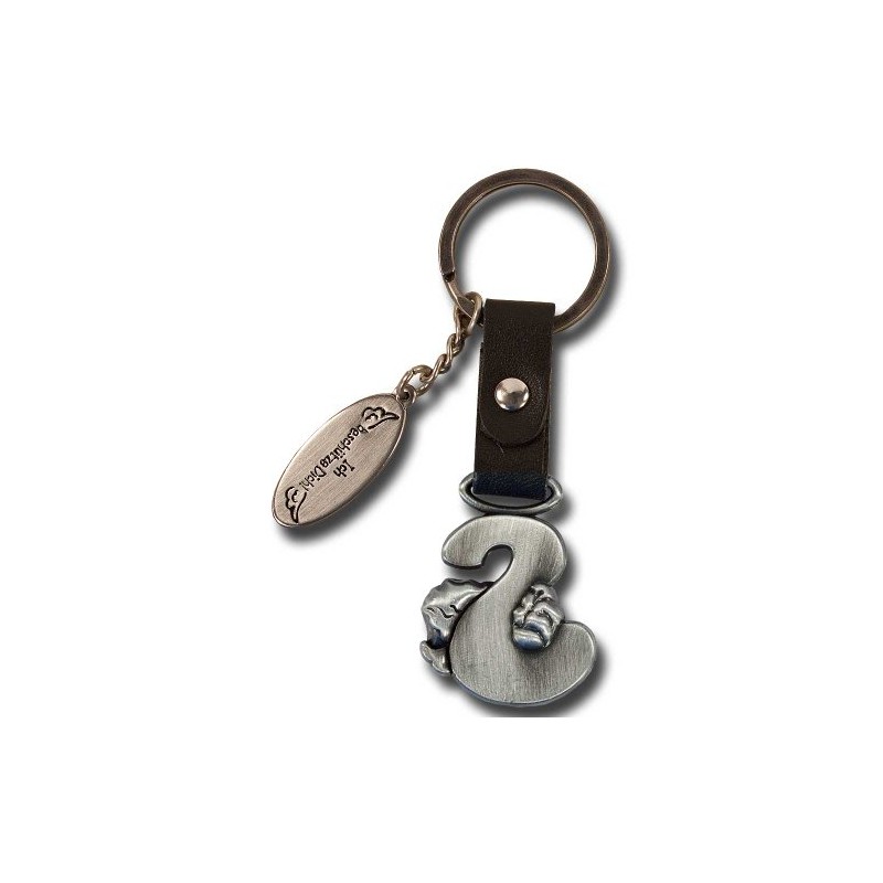 Guardian Angel Keyring Letter S, Leather