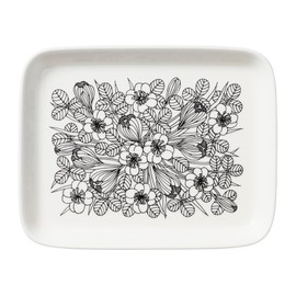 1069589 Arabian Crocus Plate, Plate, Plate, 5.9 x 7.5 inches (15 x 19 cm), Black