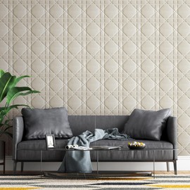 Aurawall Velvet 3D Wall Panels for Interior Wall Decor Peel and Stick, Soundproof Geometric Textured 3D Wall Panels for Living Room, Bedroom, TV Background 17.7" x 17.7", Cover 26.15 Sq.Ft (Grey)