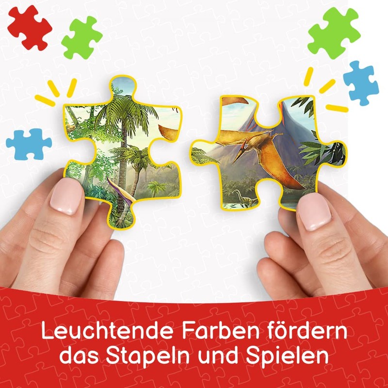 Trefl 16441 Park, 100 Elements, Colourful Puzzle with Dinosaurs, Creative