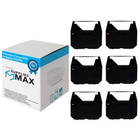SuppliesMAX Compatible Replacement for Panasonic KX-R190/KX-R200/KX-R300/KX-R350/KX-R445/KX-R550/KX-R800 Black Typewriter Correctable Ribbons (6/PK) (KX-R20)