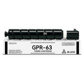 MEZOO GPR-63 GPR63 Black Toner Cartridge 4766C003AA Compatible GPR63 Toner Cartridge for ImageRunner Advance DX 6855i 6860i 6870i Printer(1 Pack)