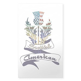 CafePress Scottish American Thistle Rectangle Bumper Sticker Car Decal