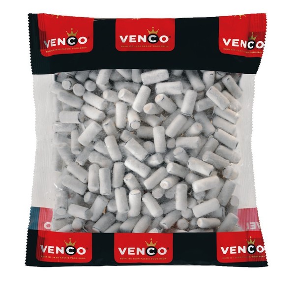 Venco - School Chalk Liquorice - Mint Coated - with Sweet, Crunchy Mint exterior and a Soft Aniseed Filling - Liquorice Candy - Original Dutch Recipe - 1Kg/2.2Ibs