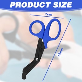 COYUN Pack of 2 Medical Bandage Scissors, Bandage Scissors, Rescue Scissors, Emt and Trauma Scissors, Stainless Steel Bandage Scissors for Nurses, Medical Students, Emergency Room, Black + Blue