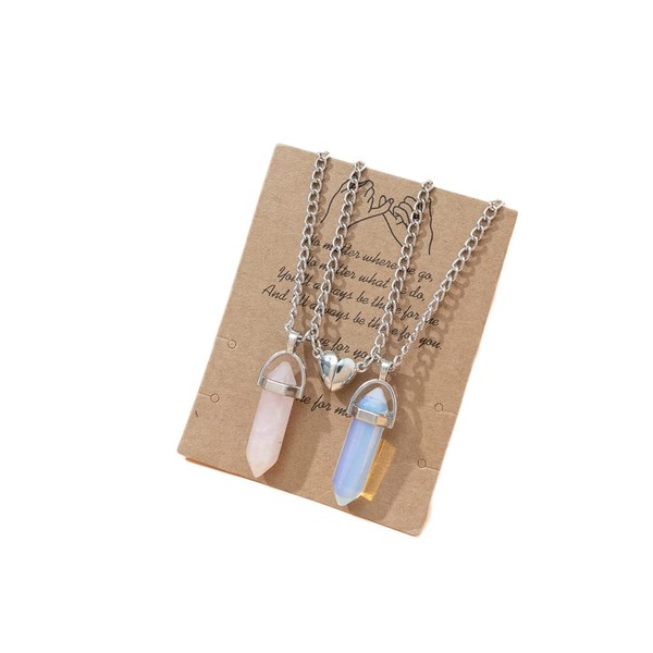 Fuqimanman2020 1 Pair Couple Love Heart Matching Split Heart Pendant