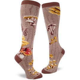 ModSocks Women's Mushroom Knee High Socks in Heather Mushroom