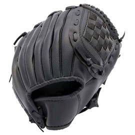 Lismyakey Baseball Gloves Sports Baseball and Softball Glove - Outdoor Sports Left Hand Baseball Glove PU Leather Thickening Pitcher Softball Gloves (11.5inch, Black)