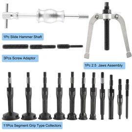 KUNTEC Blind Inner Bearing Race and Seal Puller Hole Remover Extractor Set Slide Hammer Tool Kit