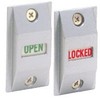 CRL Satin Aluminum Finish Open/Locked Lock Indicator Set Slide Down