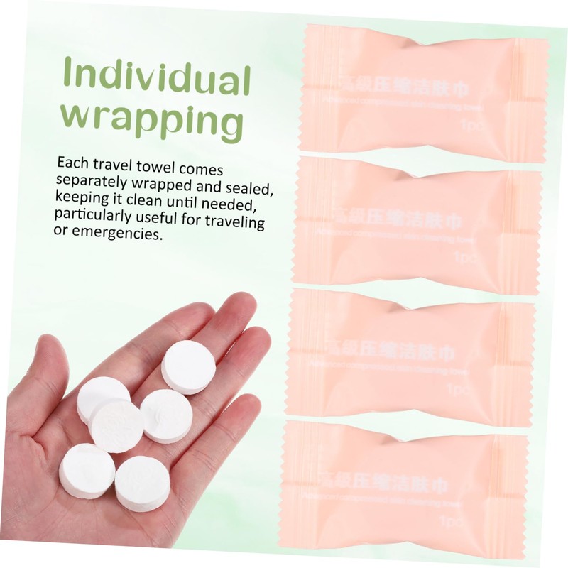 TOVINANNA 2sets Face Wash Cloths Instantly Expandable Compressed Towels Travel