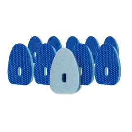 Smilyeez Blue Dotted Non-Scratch Scrubbing Sponge Refill for use with The Dish Daddy (Reg. TM) Dishwand - (10 Pack) Replacement Head