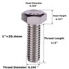 VAMUOEFL 1/4-20 x 1/2" Hex Bolt (1/2" to 3" Available),External