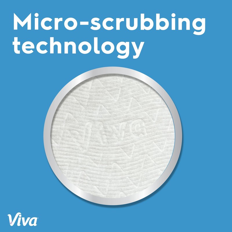 Viva Multi-Surface Cloth Paper Towels, Choose-A-Sheet Size, 3 Double Rolls,