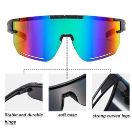XSYKJGS Fast Goggles, Dark Blue Cycling Glasses, Sunglasses Men Women UV400 Protection Polarised Sunglasses for Riding, Skiing and Fishing in Parachuting