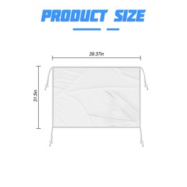 TSUGAMI Car Grill Mesh, Nylon Vehicle Front Grilles Mesh Air Intake Inserts, Multifunctional Auto Exterior Spoiler Air Vents Protective Net Accessories, Universal for SUV Pickup Truck (White)