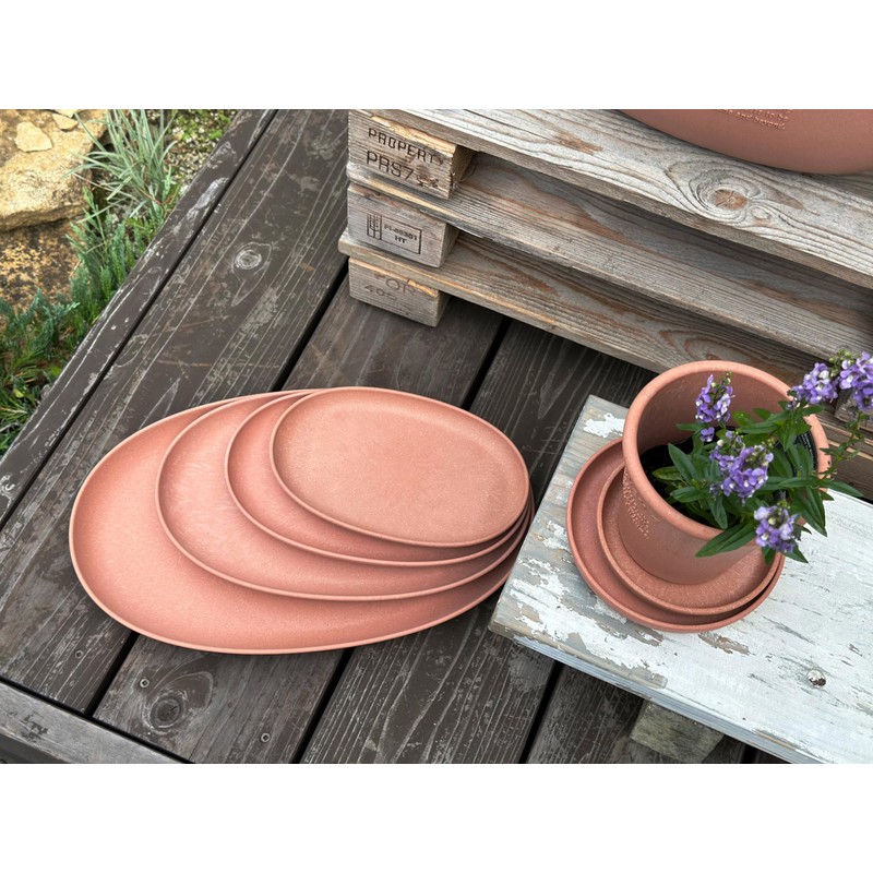 Hachiman Kasei Hachiman Gardens Arble 245995 Eco Saucer, Oval Type,