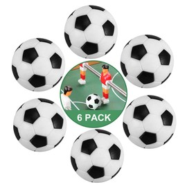Table Football Balls 32mm, 6 Pcs Mini Table Soccer Replacement Balls, Table Fussball Balls ideal for Kids Adults Football Table Game Supplies (Black and White)