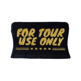 Snappi Co® Premium Golf Towel for Tour Use Only | Black & Gold | 100% Cotton | 30cm x 80cm | Professional Grade Performance and Durability | Ideal for Clubs, Balls & Hands