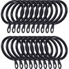 Pack of 24 Strong Metal Curtain Hooks Rings with Fixed