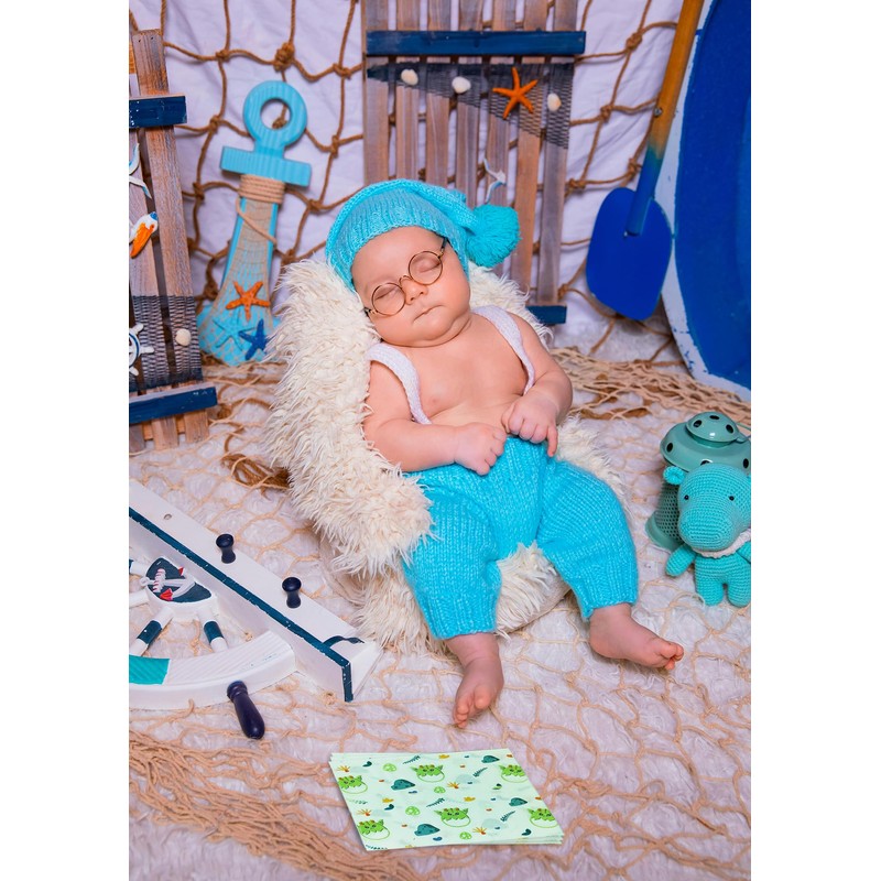 Dinosaur Baby Shower Disposable Paper Napkins, 40Pcs, 6.5in