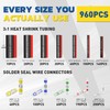 haisstronica 960PCS Solder Seal Connectors Kit with 3:1 Heat Shrink