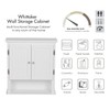 UTEX Bathroom Cabinet Wall Mounted, Wood Hanging Cabinet, Wall Cabinets
