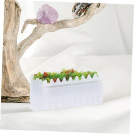 Operitacx 12St weißer Pflanzer Artificial Flower sztuczne kwiaty Miniature Flower Box Jakobsweg Mini-Landschaft Mini-Blumenbeete landschaftlich gestalten Mini-Haushandwerk Plastik