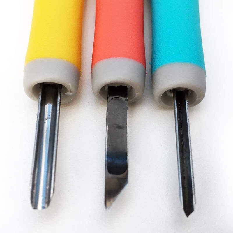 Set of 3 Chisels, Rubber Hammer Chisel, Small Set, Cap